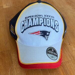 New England Patriots Super Bowl XXXVIII Champions Reebok Locker Room Hat